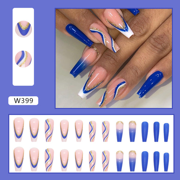 12 Sizes-24 Pcs Press On Nails W366