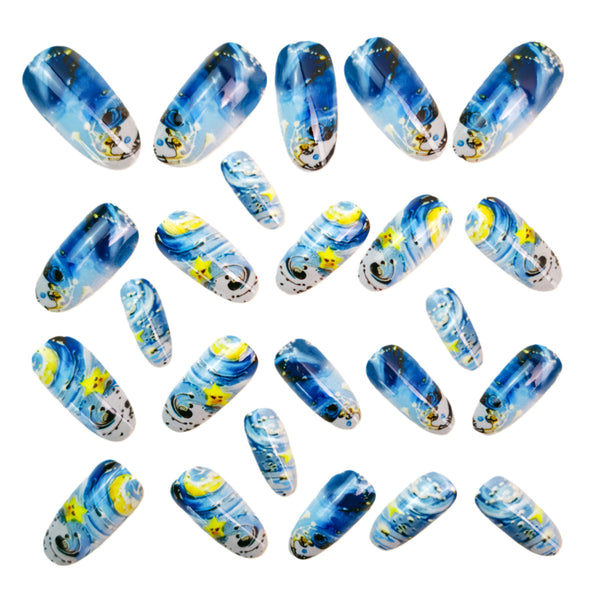 12 Sizes-24 Pcs Press On Nails Y1491