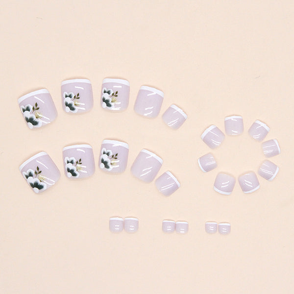 12 Sizes-24 Pcs Press On Nails F072