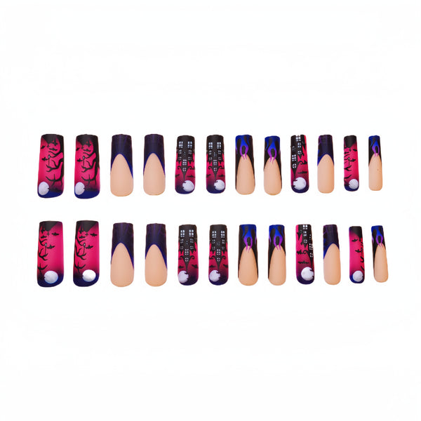 12 Sizes-24 Pcs Press On Nails Y196