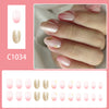 12 Sizes-24 Pcs Press On Nails C1034