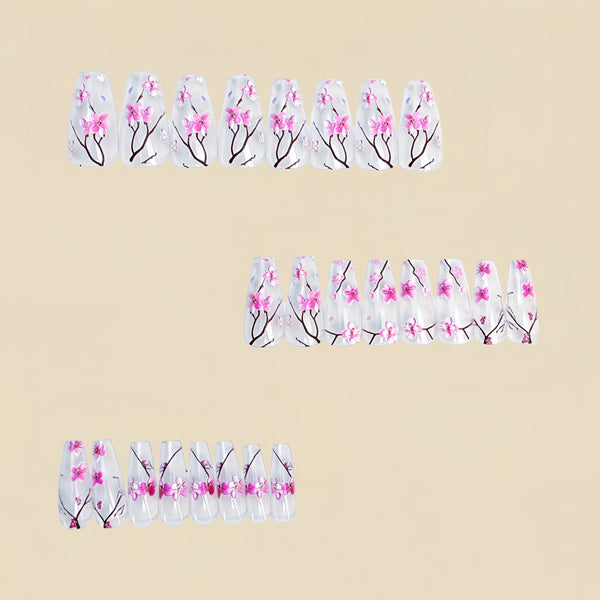 12 Sizes-24 Pcs Press On Nails Y1994