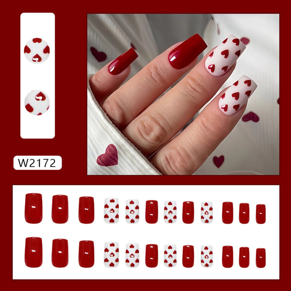 12 Sizes-24 Pcs Press On Nails W2172