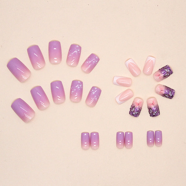 12 Sizes-24 Pcs Press On Nails W436