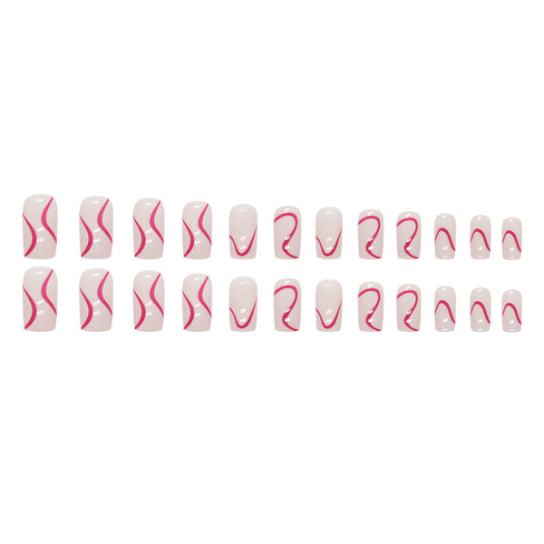 12 Sizes-24 Pcs Press On Nails W755