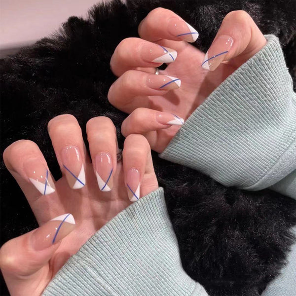 12 Sizes-24 Pcs Press On Nails JP1130