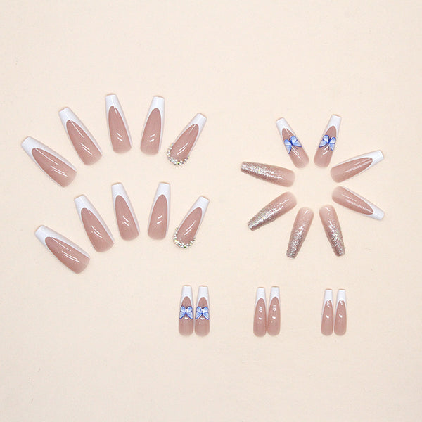 12 Sizes-24 Pcs Press On Nails Z630