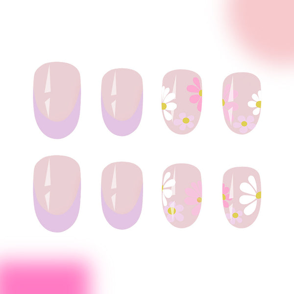 12 Sizes-24 Pcs Press On Nails C461