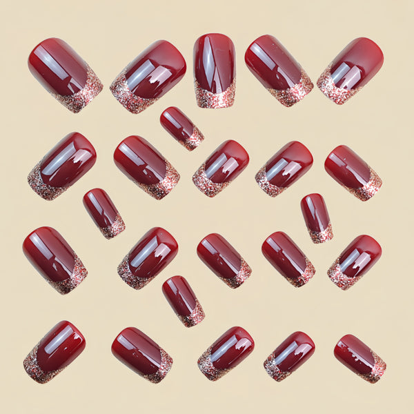 12 Sizes-24 Pcs Press On Nails Y1770