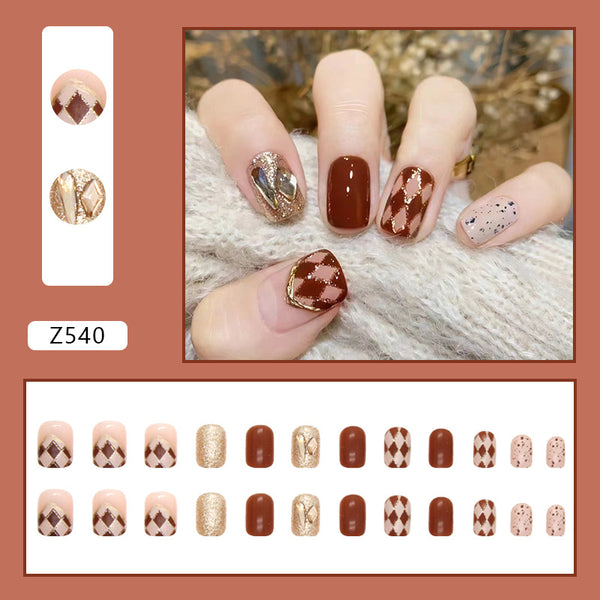 12 Sizes-24 Pcs Press On Nails Z540