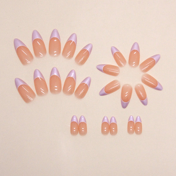 12 Sizes-24 Pcs Press On Nails W1255