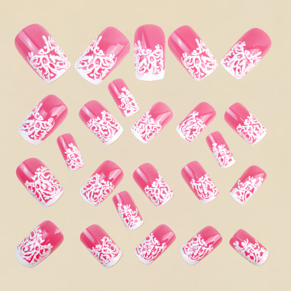 12 Sizes-24 Pcs Press On Nails Y1554