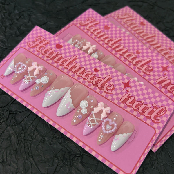 12 Sizes-24 Pcs Press On Nails SP172
