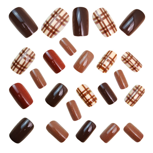 12 Sizes-24 Pcs Press On Nails Y1465