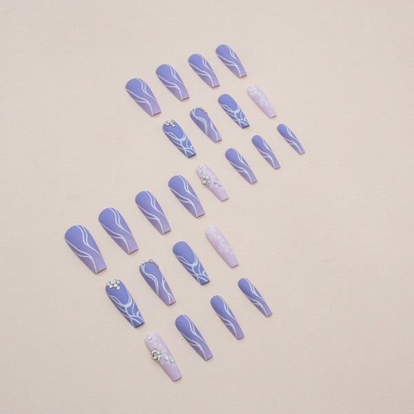 12 Sizes-24 Pcs Press On Nails Z711