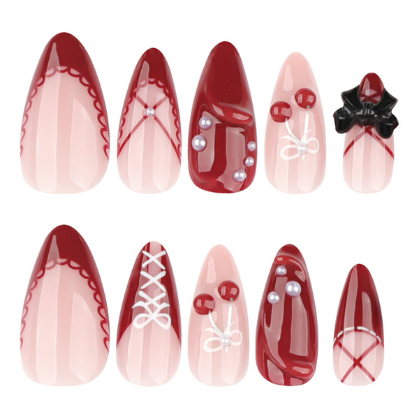 12 Sizes-24 Pcs Press On Nails JP4040