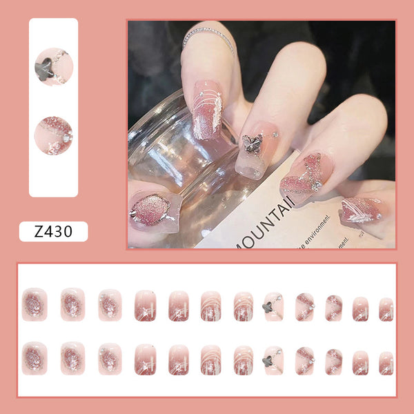 12 Sizes-24 Pcs Press On Nails Z408