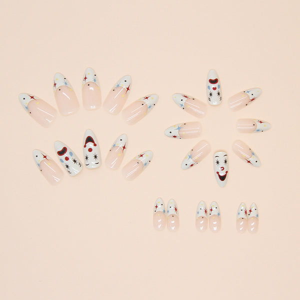 12 Sizes-24 Pcs Press On Nails W1619