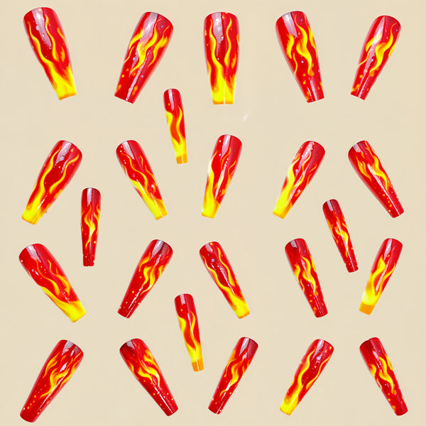 12 Sizes-24 Pcs Press On Nails Y434