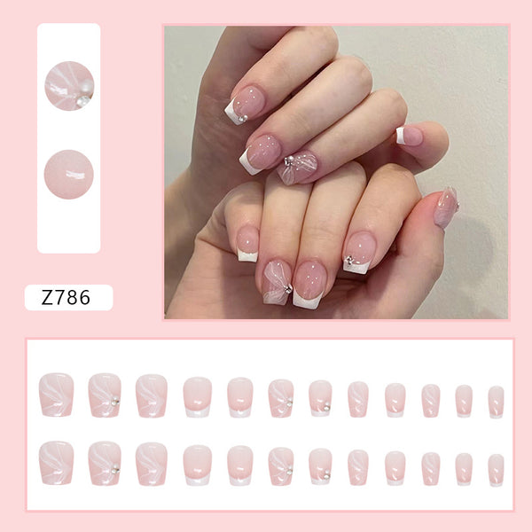 12 Sizes-24 Pcs Press On Nails Z786