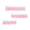 French Long Pink Square Press on Nails