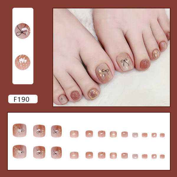 12 Sizes-24 Pcs Press On Nails F190