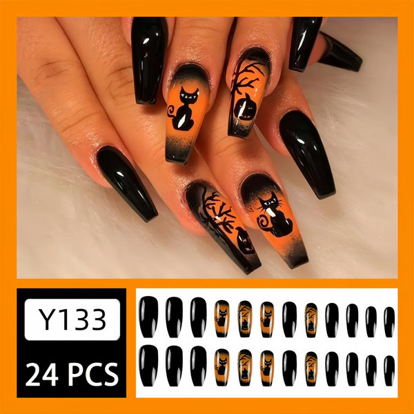 12 Sizes-24 Pcs Press On Nails Y133