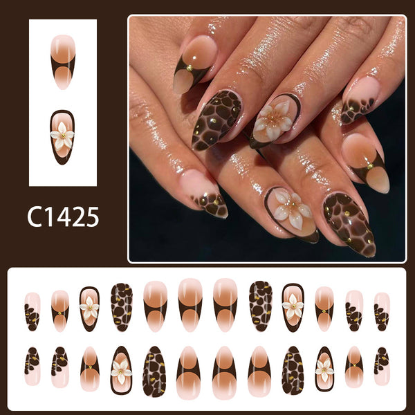 12 Sizes-24 Pcs Press On Nails C1425