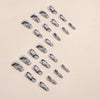 12 Sizes-24 Pcs Press On Nails W666