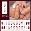 12 Sizes-24 Pcs Press On Nails C1398