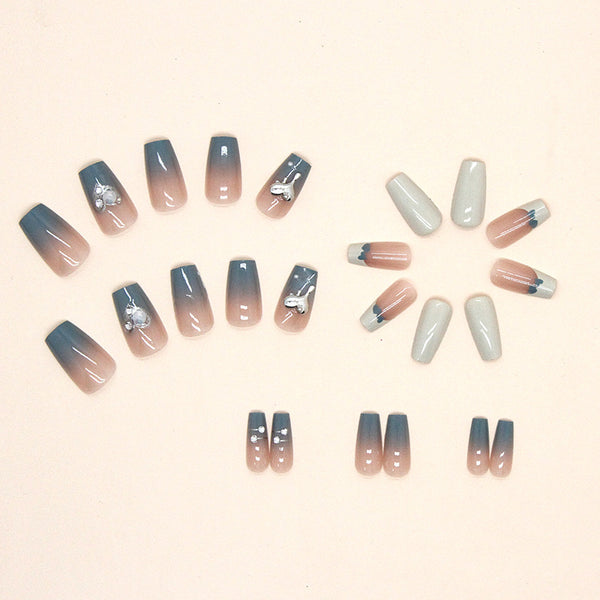 12 Sizes-24 Pcs Press On Nails Z615