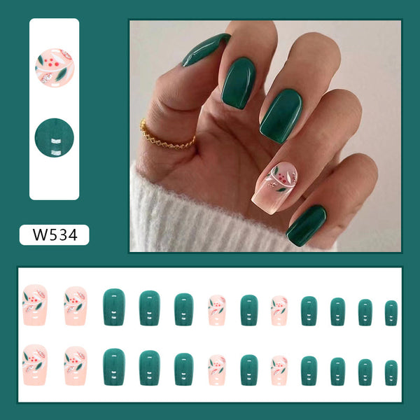 12 Sizes-24 Pcs Press On Nails W534