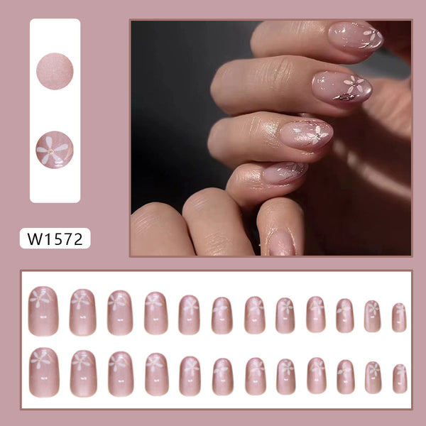 12 Sizes-24 Pcs Press On Nails W1572
