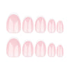 French Medium Oval Pink Press on Nails