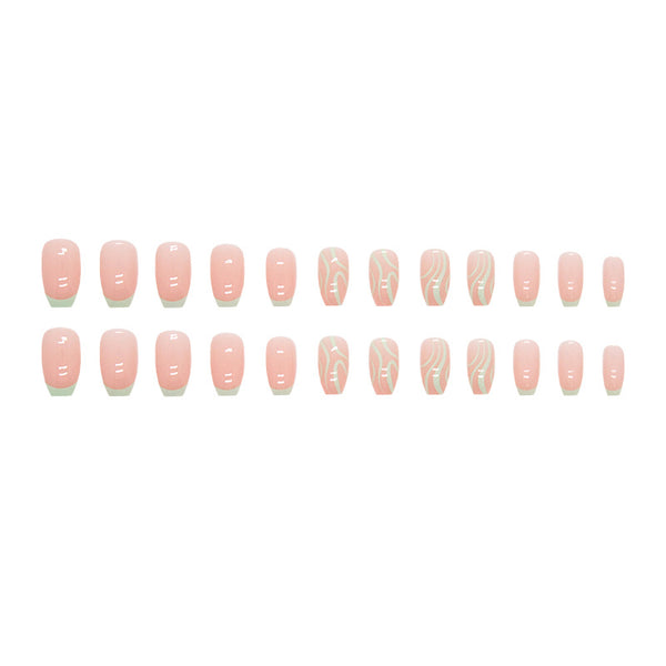 12 Sizes-24 Pcs Press On Nails W1121