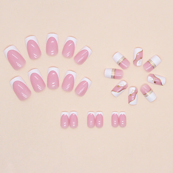 12 Sizes-24 Pcs Press On Nails W1037