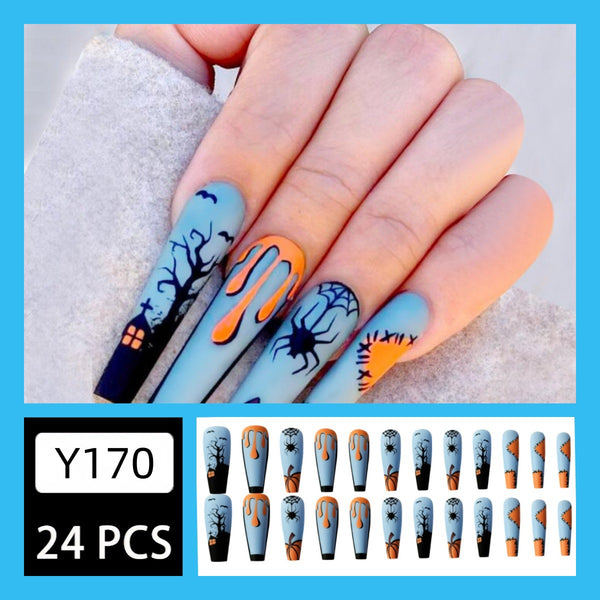 12 Sizes-24 Pcs Press On Nails Y170