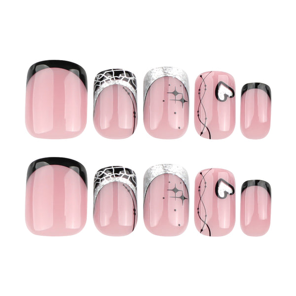 12 Sizes-24 Pcs Press On Nails JP3692