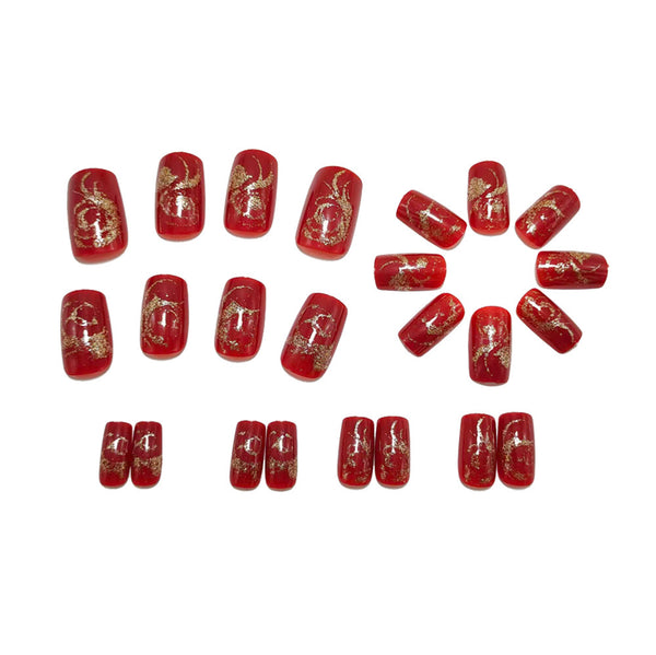 12 Sizes-24 Pcs Press On Nails Y1552