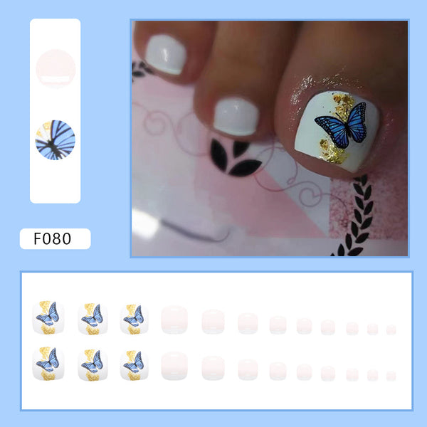 12 Sizes-24 Pcs Press On Nails F080