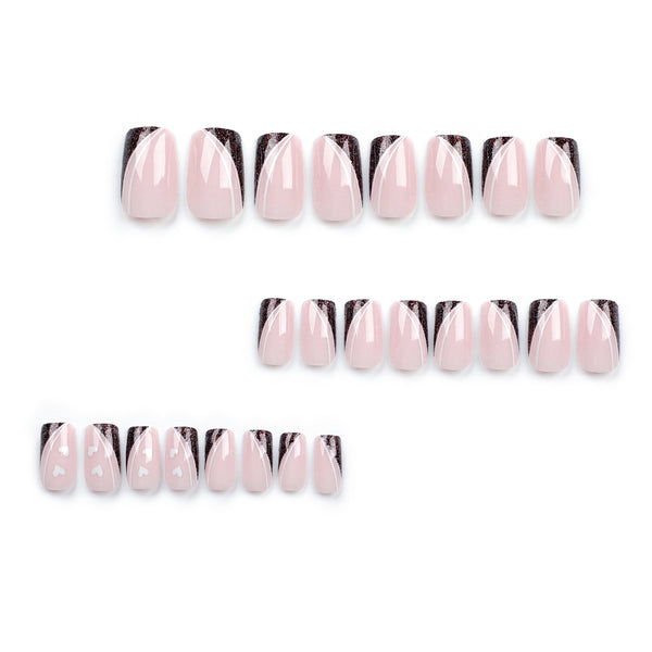 12 Sizes-24 Pcs Press On Nails JP3046