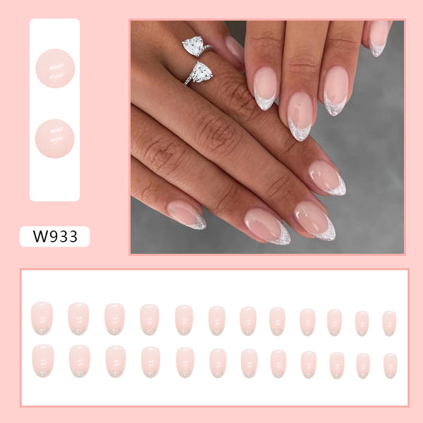 12 Sizes-24 Pcs Press On Nails W921