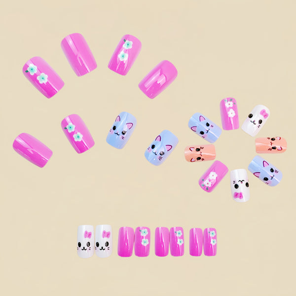 12 Sizes-24 Pcs Press On Nails Y1897