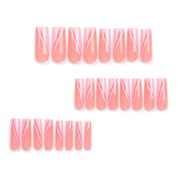 12 Sizes-24 Pcs Press On Nails JP2918