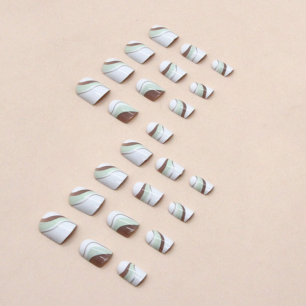12 Sizes-24 Pcs Press On Nails W707