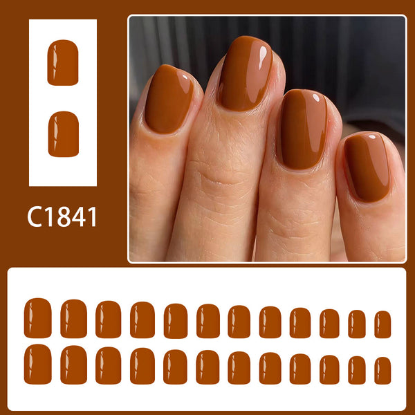 12 Sizes-24 Pcs Press On Nails C1841