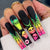 12 Sizes-24 Pcs Press On Nails Y1186