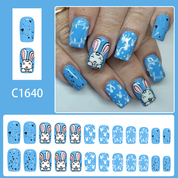 12 Sizes-24 Pcs Press On Nails C1640