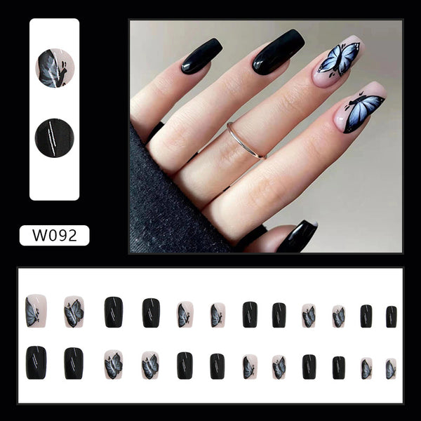 12 Sizes-24 Pcs Press On Nails W092