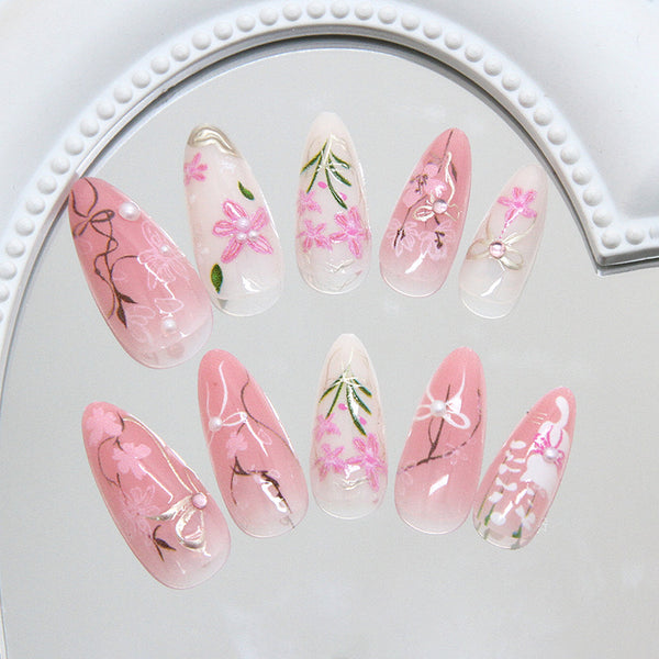 12 Sizes-24 Pcs Press On Nails Z1112